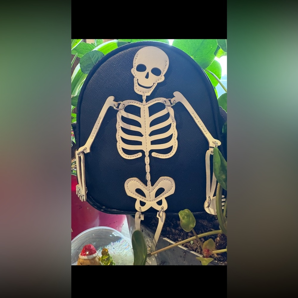 Bath and Body Works Skeleton Design Black Backpack
